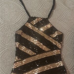 Sequin Striped Camisole Top
